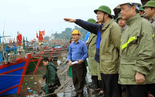Bộ trưởng Nguyễn Xuân Cường kiểm tra công tác chống bão số 4 tại Đồ Sơn