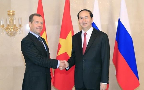 Thủ tướng Liên bang Nga Dmitry Medvedev chia buồn về việc Chủ tịch nước Trần Đại Quang từ trần