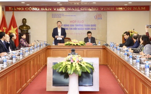 Phát động Giải thưởng toàn quốc về thông tin đối ngoại năm 2018