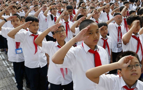 Khoảng 23 triệu học sinh cả nước đến trường khai giảng năm học mới vào sáng 5/9
