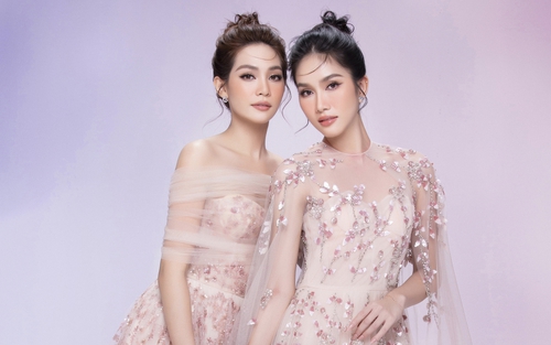 Á hậu Phương Anh đọ sắc cùng Hoa hậu Quốc tế trong trang phục áo dài
