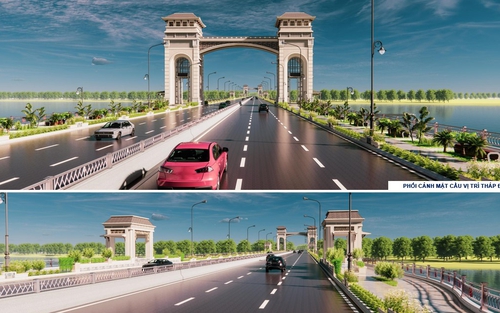 Cầu Trần Hưng Đạo được thiết kế dành lối cho cả người đi bộ
