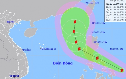 Bão NALGAE mạnh cấp 9 gần Biển Đông