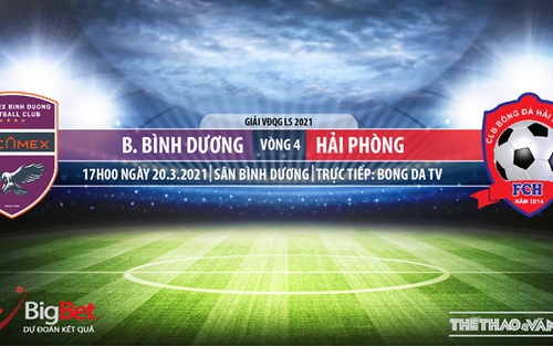 Soi kèo nhà cái Bình Dương vs Hải Phòng. BĐTV. Trực tiếp bóng đá Việt Nam hôm nay