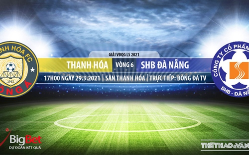 Soi kèo nhà cái Thanh Hóa vs Đà Nẵng. BĐTV. Trực tiếp bóng đá Việt Nam hôm nay