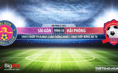 Soi kèo nhà cái Sài Gòn vs Hải Phòng. BĐTV. Trực tiếp bóng đá Việt Nam hôm nay