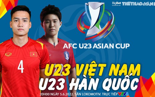 VIDEO VTV6 trực tiếp bóng đá U23 Việt Nam vs U23 Hàn Quốc, U23 châu Á 2022