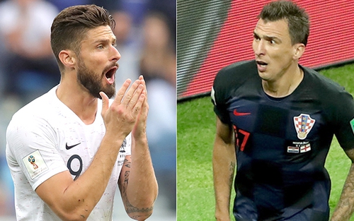 Giroud vs Mandzukic: Những tiền đạo 'lạc loài' (VTV6 trực tiếp Pháp vs Croatia)