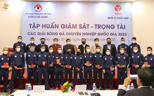 Tập huấn giám sát, trọng tài các giải bóng đá chuyên nghiệp năm 2022