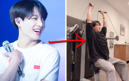 Xem Jungkook ‘lợn cơ bắp’ của BTS tập gym