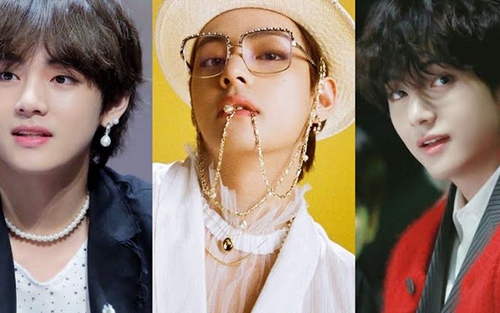 V BTS đích thực là ‘vua’ của phụ kiện ngọc trai