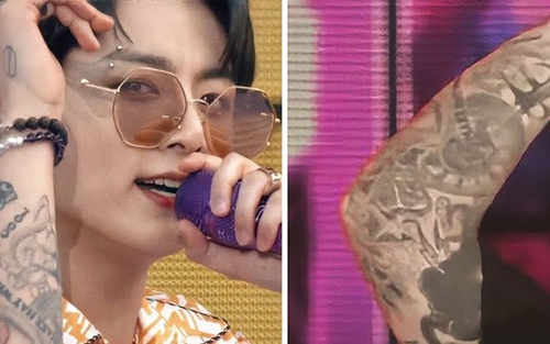 Tận mắt ngắm tất tần tật hình xăm trên cẳng tay Jungkook BTS
