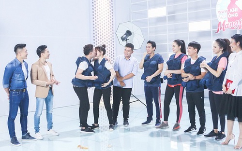 Tập 6 'Khi đàn ông mang bầu': Hari Won, Trấn Thành trượt ngã khi tạo dáng với nghệ sĩ xiếc Quốc Cơ, Quốc Nghiệp