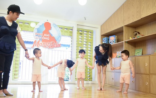 Tập 10 'Khi đàn ông mang bầu': 'Bảo mẫu' bất đắc dĩ Trường Giang, Hương Giang khiến trẻ sợ phát khóc