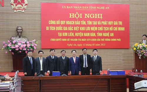 Công bố Quy hoạch bảo tồn, tôn tạo, phát huy giá trị Di tích Quốc gia đặc biệt Khu lưu niệm Chủ tịch Hồ Chí Minh tại Nghệ An