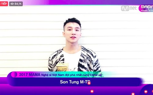 Sơn Tùng M-TP, Tóc Tiên được vinh danh tại MAMA 2017