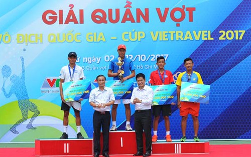 Vắng Hoàng Nam, Minh Tuấn không có đối thủ ở giải quần vợt VĐQG 2017