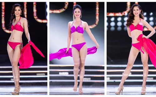 VIDEO: Xem lại màn trình diễn bikini nóng bỏng của Trần Tiểu Vy và Top 25 Hoa hậu Việt Nam 2018