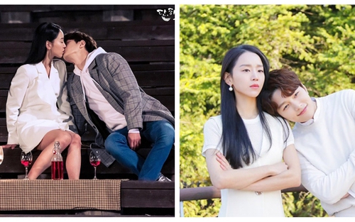 Cảnh Lee Yeon Seo hôn Kim Dan (L) ngọt lịm trong 'Sứ mệnh cuối của thiên thần' gây bão