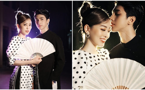 Cặp đôi Bình An - Phương Nga sánh đôi tình tứ trên sàn catwalk
