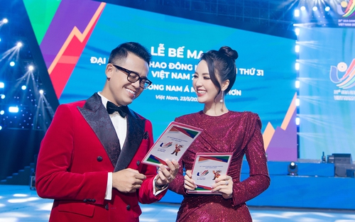 Á hậu Thụy Vân: 'Dẫn SEA Games 31 là dấu ấn đẹp trong sự nghiệp của tôi'