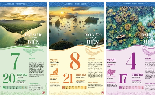 Vẻ đẹp biển đảo Việt Nam trên bộ lịch 2023 'Đất nước nhìn từ biển'