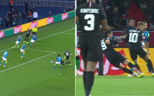SỐC: Cavani cố tình tắc bóng, ngăn không cho Neymar ghi bàn