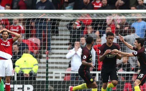 Middlesbrough 2-2 Man City: Gabriel Jesus sắm vai Chúa cứu thế. Man City thoát thua trên sân khách
