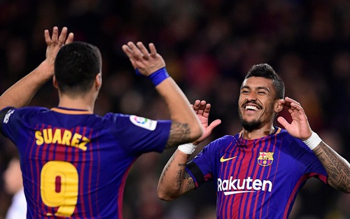 Video clip highlights bàn thắng Barca 4-0 Deportivo: Cú đúp của Suarez và Paulinho