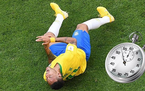 CHOÁNG với số phút Neymar nằm vạ trên sân ở World Cup 2018