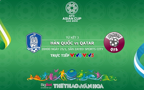 Soi kèo Hàn Quốc vs Qatar (20h00 ngày 25/01). VTV6, VTV5 trực tiếp. Kèo bóng đá Asian Cup 2019