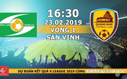 Xem trực tiếp bóng đá SLNA vs Quảng Nam (16h30, 23/2), vòng 1 V-League 2019. VTC3 trực tiếp