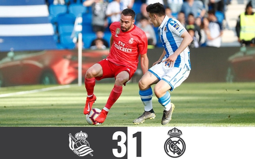 Real Sociedad 3-1 Real Madrid: Hàng thủ liên tiếp mắc sai lầm, Real Madrid thua trận thứ 11