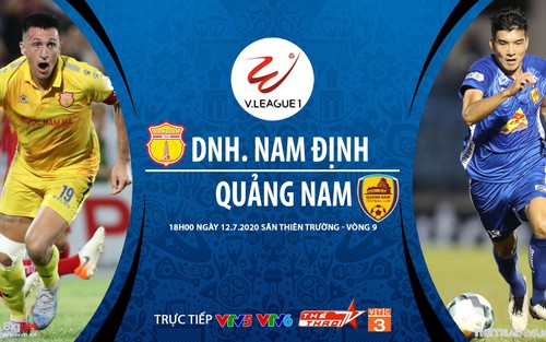 Soi kèo bóng đá Nam Định vs Quảng Nam. VTV6 trực tiếp bóng đá Việt Nam