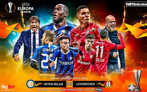 Soi kèo bóng đá Inter Milan vs Leverkusen. Vòng tứ kết Europa League. Trực tiếp K+PC