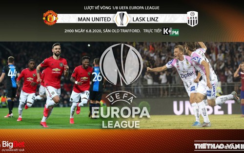 Soi kèo bóng đá MU vs LASK. Lượt về vòng 1/8 Europa League. Trực tiếp K+PM