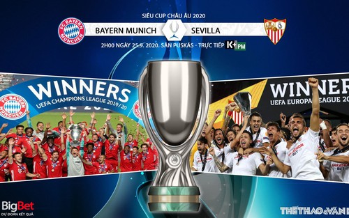 Soi kèo nhà cái Bayern Munich vs Sevilla. Siêu Cúp châu Âu. Trực tiếp K+PM