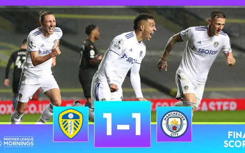 Leeds 1-1 Man City: Sắm trung vệ đắt giá, Man City vẫn mất điểm vì sai lầm hàng thủ