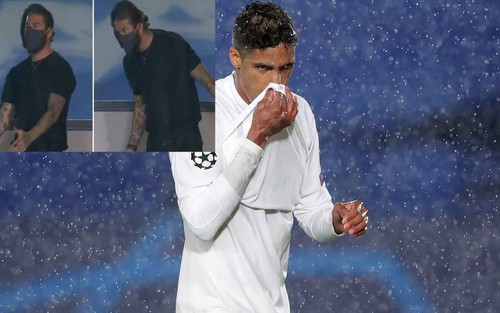 Real Madrid: Sergio Ramos hướng dẫn Varane đánh đầu từ trên khán đài