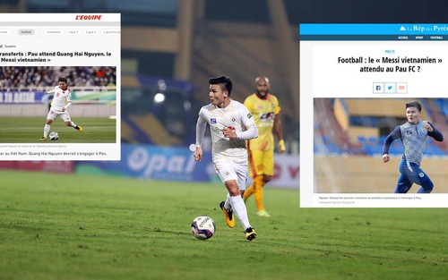 Hàng loạt tờ báo Pháp đưa tin Quang Hải sắp cập bến Pau FC