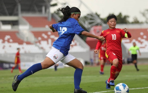 U18 nữ Việt Nam 7-0 U18 nữ Campuchia: Thắng đậm, U18 nữ Việt Nam đứng đầu bảng