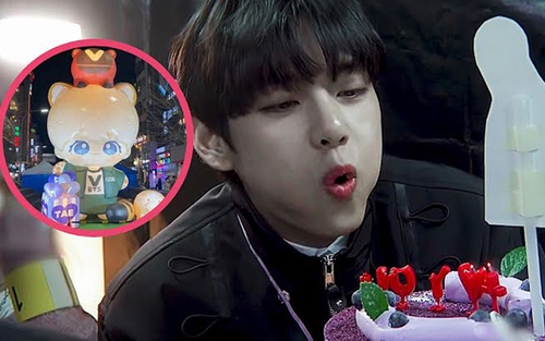 V BTS bất chấp Covid-19 và giá lạnh vẫn đi ngắm dự án mừng sinh nhật do fan tặng