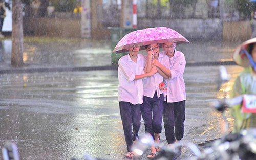 Chùm ảnh: Hà Nội được 'giải nhiệt' nhờ cơn mưa chóng vánh đầu mùa