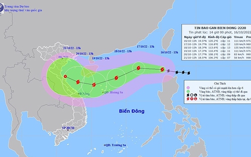 Bão Nesat vào Biển Đông trở thành bão số 6 năm 2022