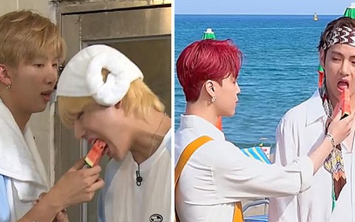 Jimin BTS dạy cho V một bài học vì sở thích 'ăn ké'