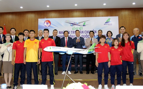 Tuyển nữ Việt Nam sẽ đi chuyên cơ Bamboo Airways về nước