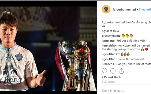 Buriram United úp mở chuyện Xuân Trường đá chính