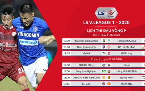 Cập nhật kết quả bóng đá và bảng xếp hạng V-League 2020 vòng 9