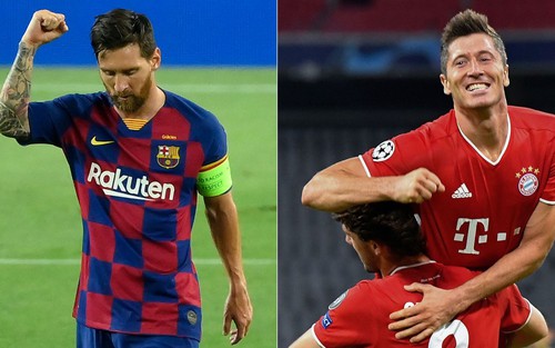 Kết quả bóng đá tứ kết cúp C1/Champions League: Barcelona 2-8 Bayern Munich