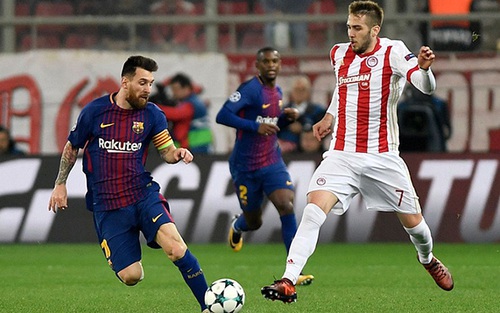 Video clip highlights trận Olympiacos 0-0 Barcelona